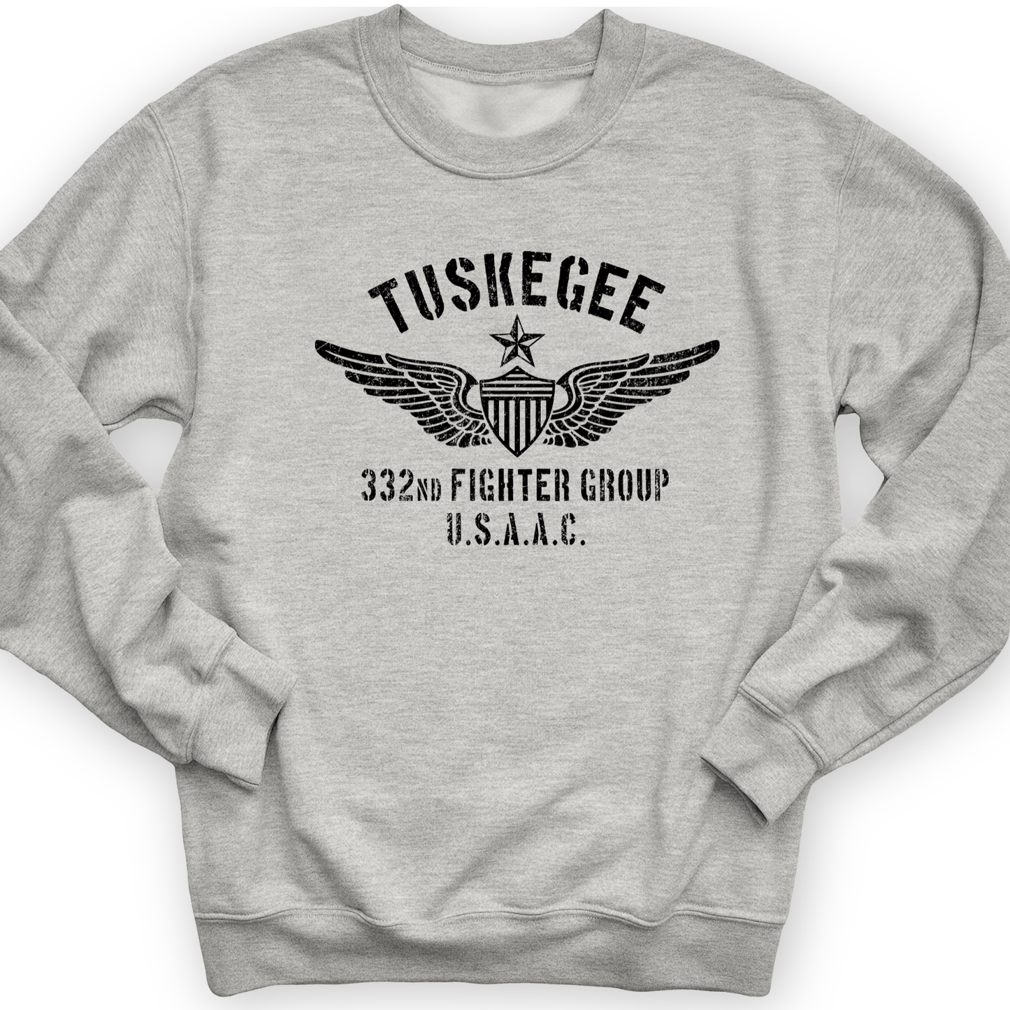 Tuskegee 332 Fighter Group Crewneck Sport Grey / S