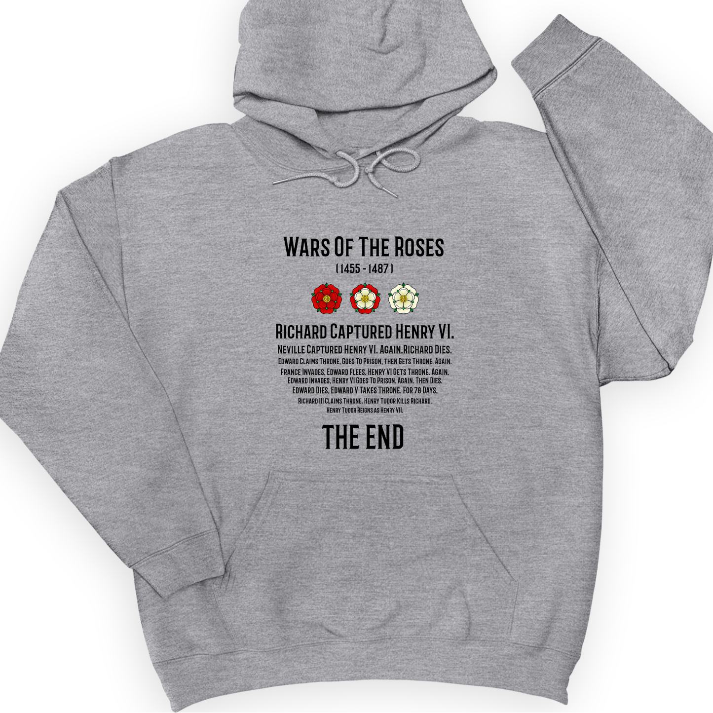 Wars Of The Roses Hoodie Sport Grey / S