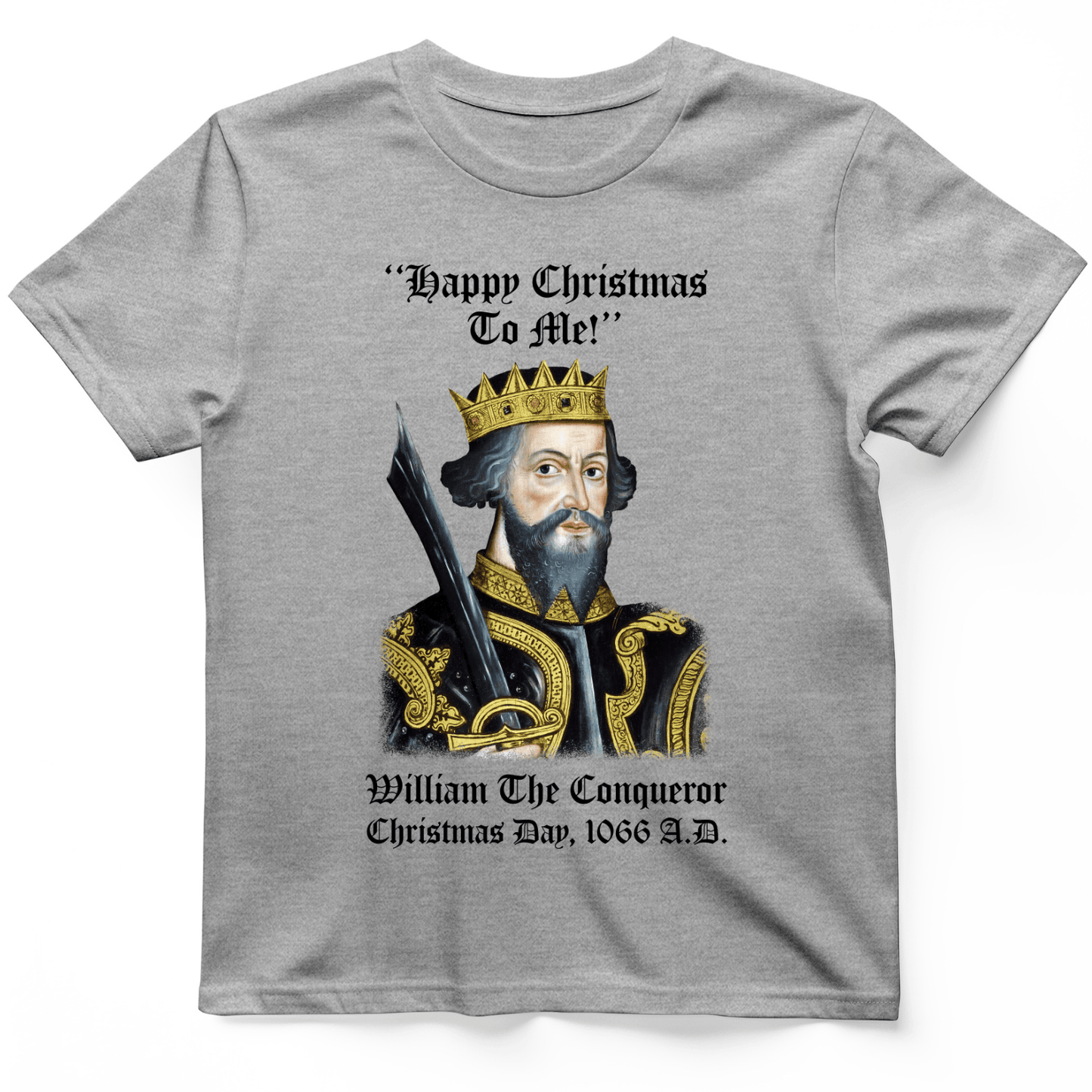 William the Conqueror Crowned T-Shirt Sport Grey / S