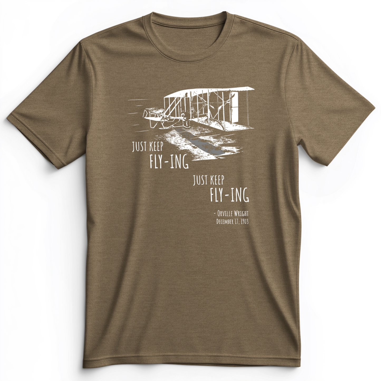 Wright Brothers Premium Tee Heather Olive / S