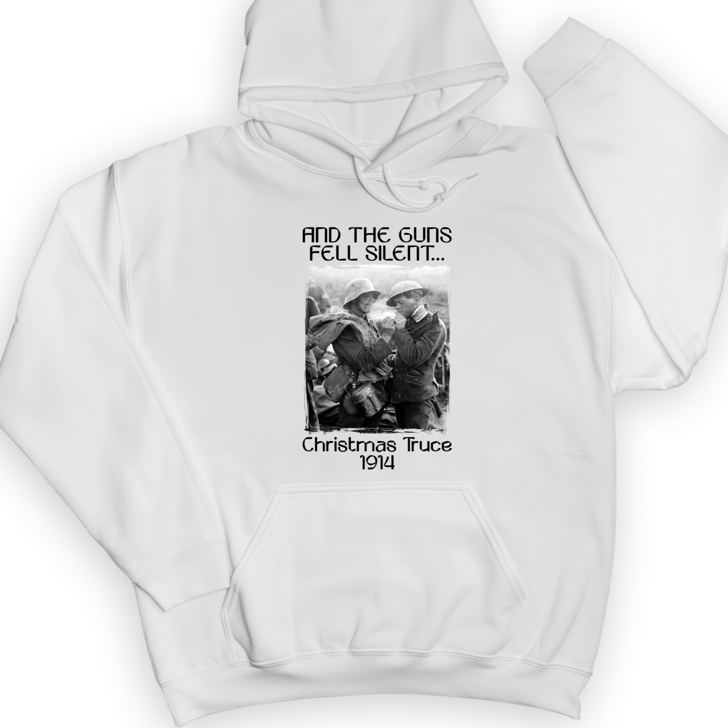 WWI Christmas Truce Hoodie White / S