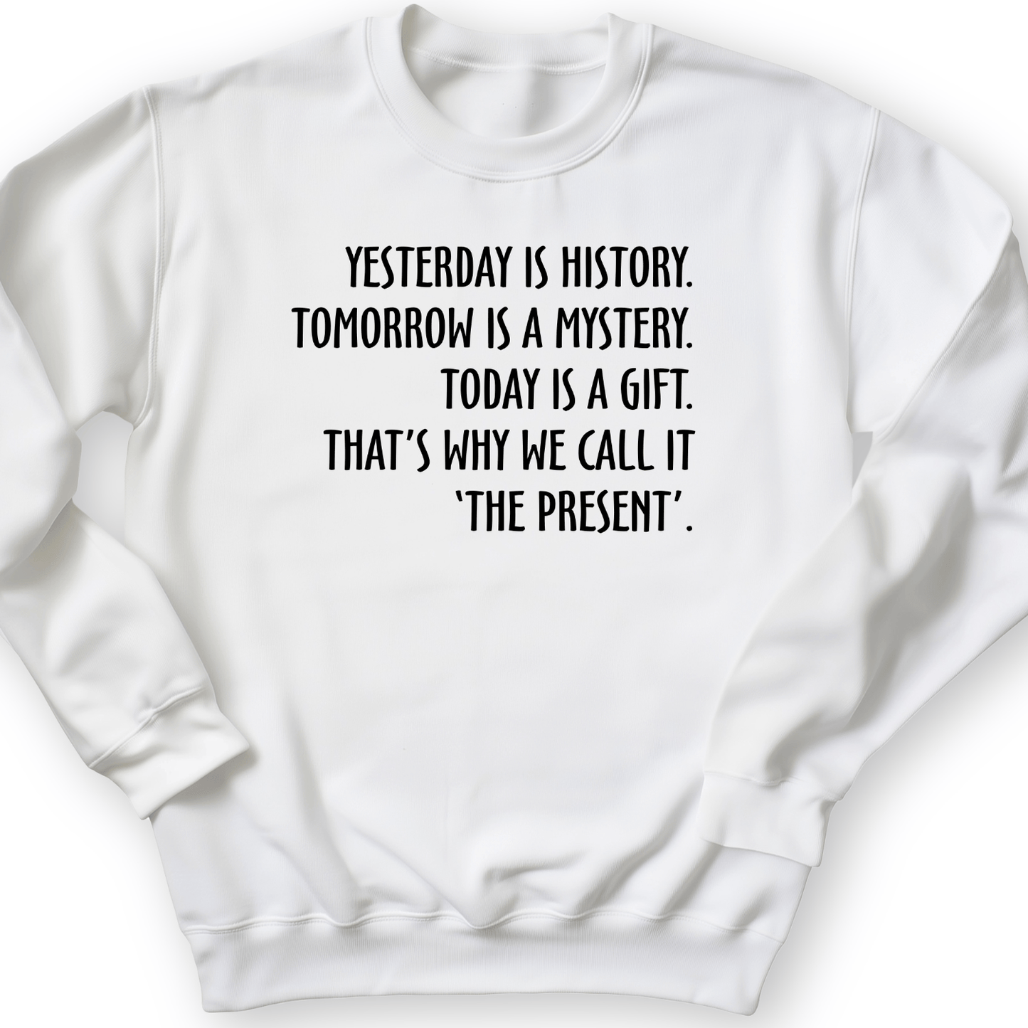 Yesterday Is History Crewneck White / S