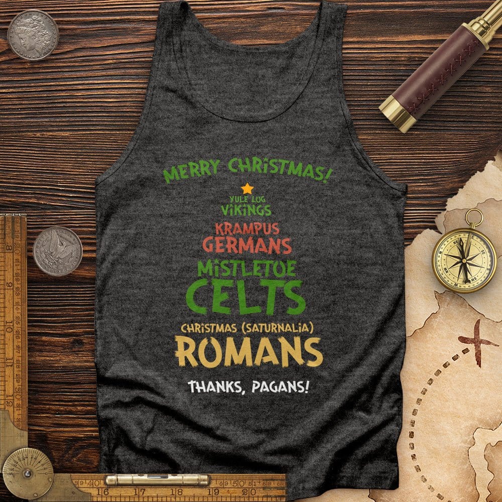 Thanks Pagans Tank Charcoal Black TriBlend / XS