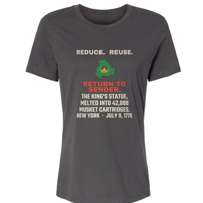 Return To Sender King's Statue 1776 Women's T-Shirt