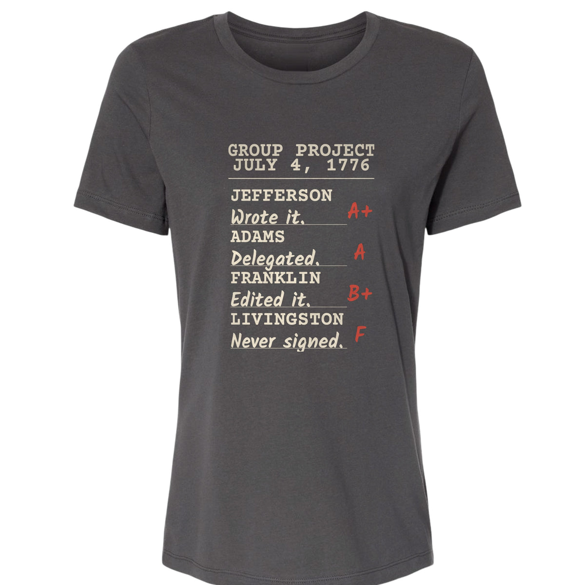 Declaration Of Independence Group Project Women's T-Shirt