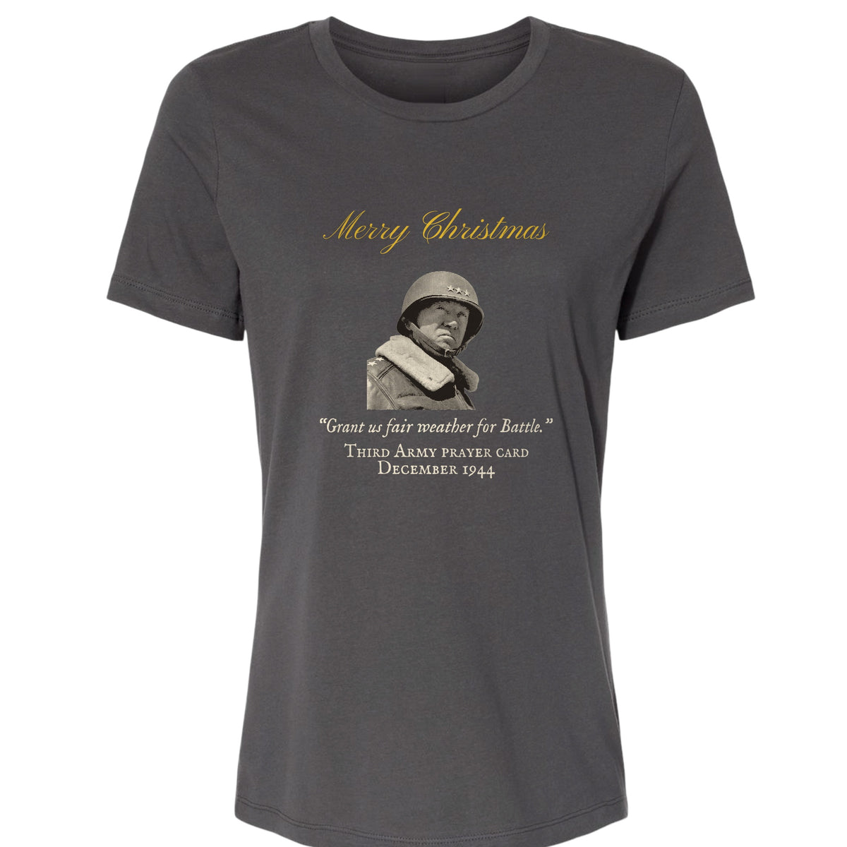 Patton Christmas Card Fair Weather For Battle Women's T-Shirt