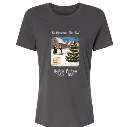 Puritans Banned Xmas Boston Women's T-Shirt