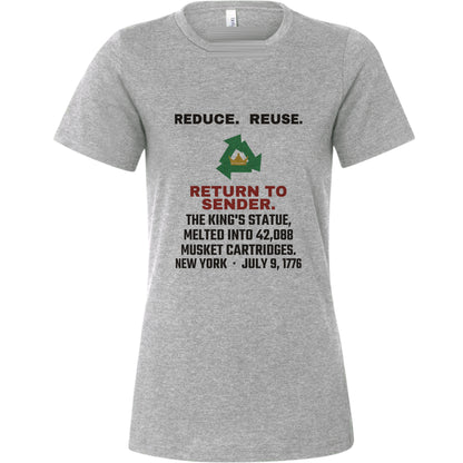 Return To Sender King's Statue 1776 Women's T-Shirt