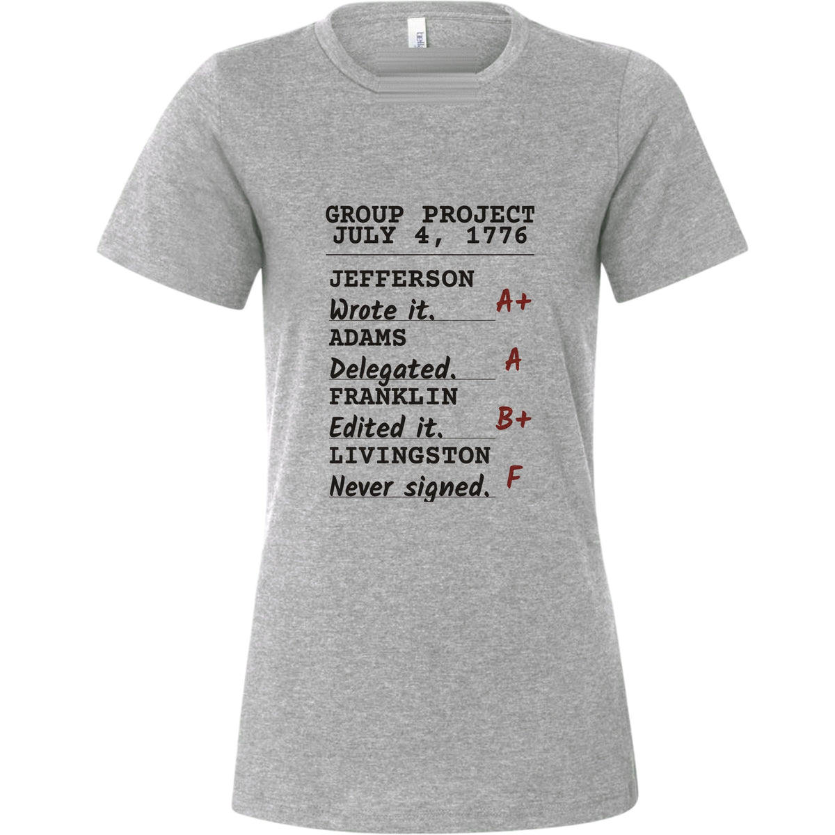 Declaration Of Independence Group Project Women's T-Shirt