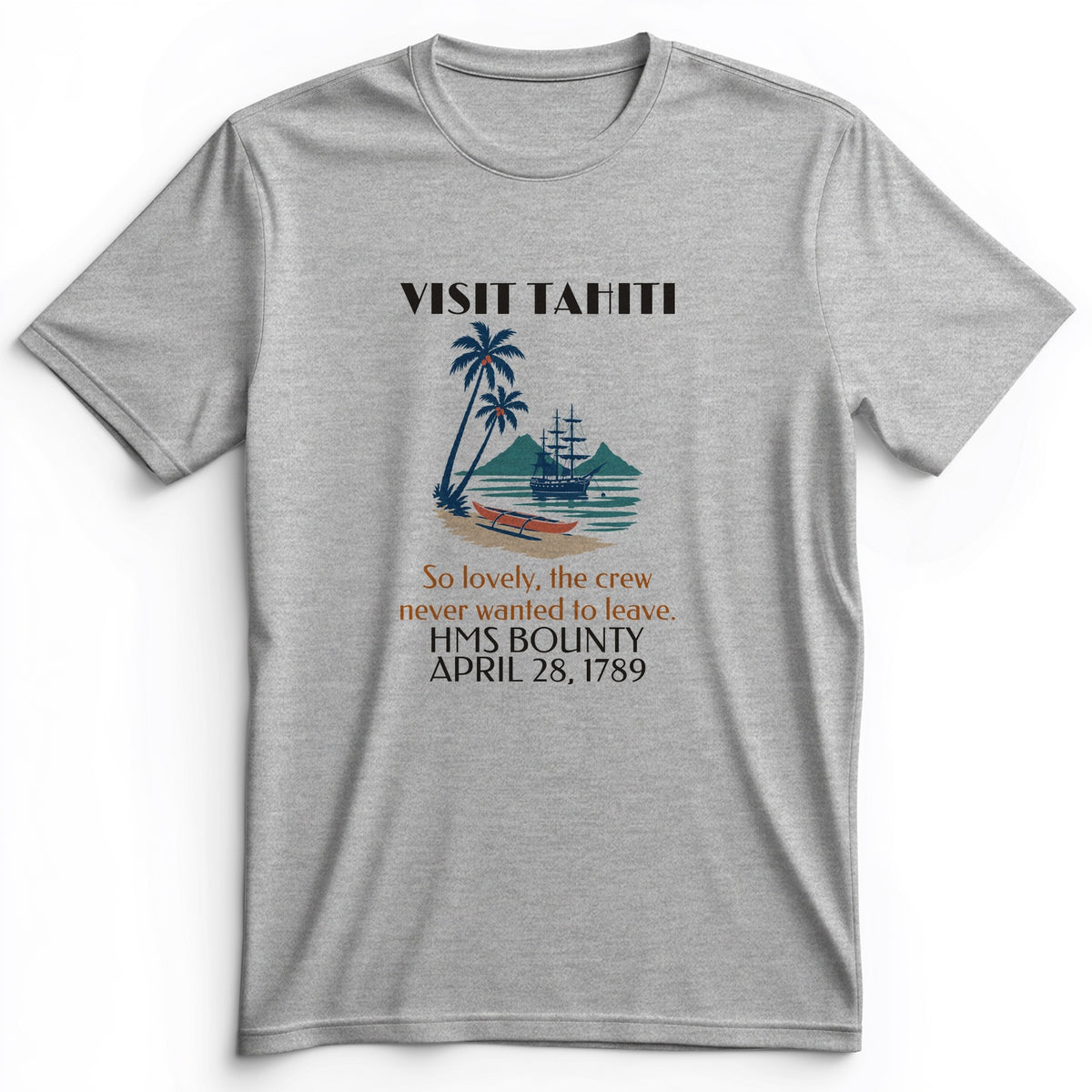 Visit Tahiti HMS Bounty 1789 Premium Tee