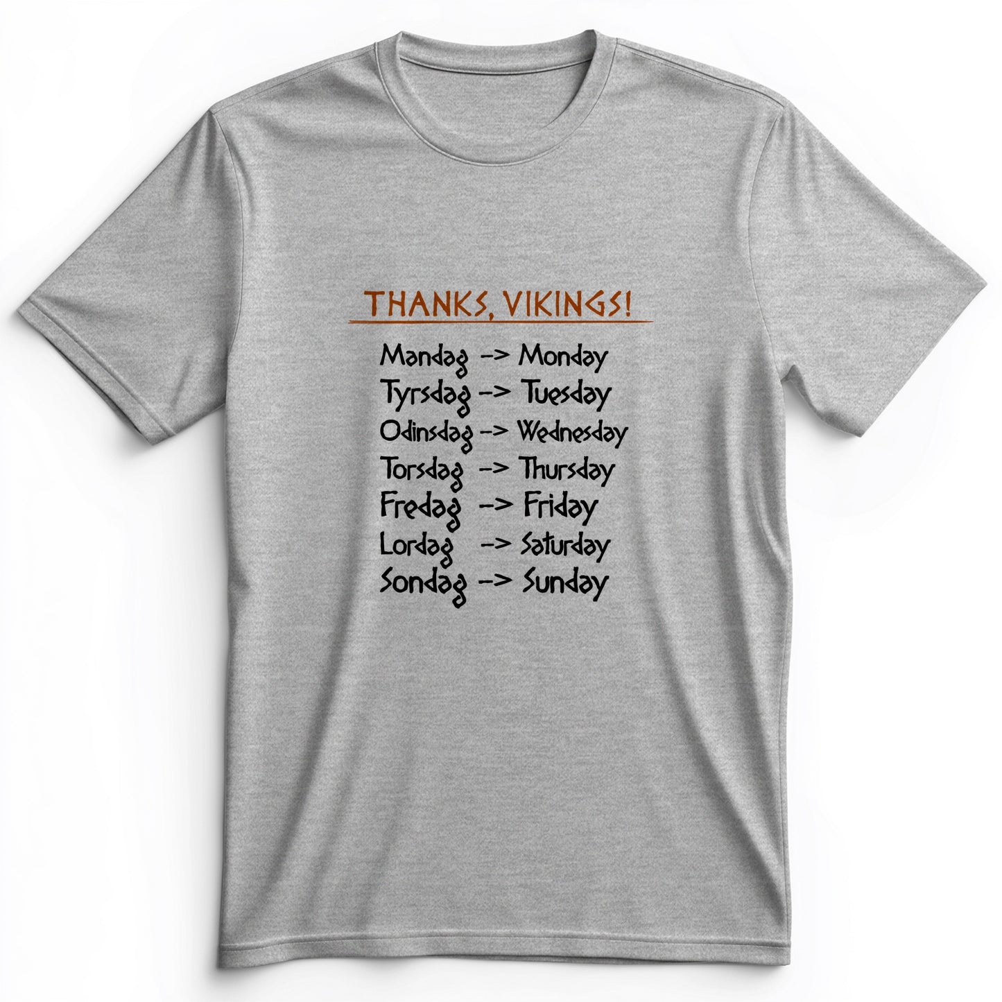 Nordic Gods Days Of The Week Premium Tee