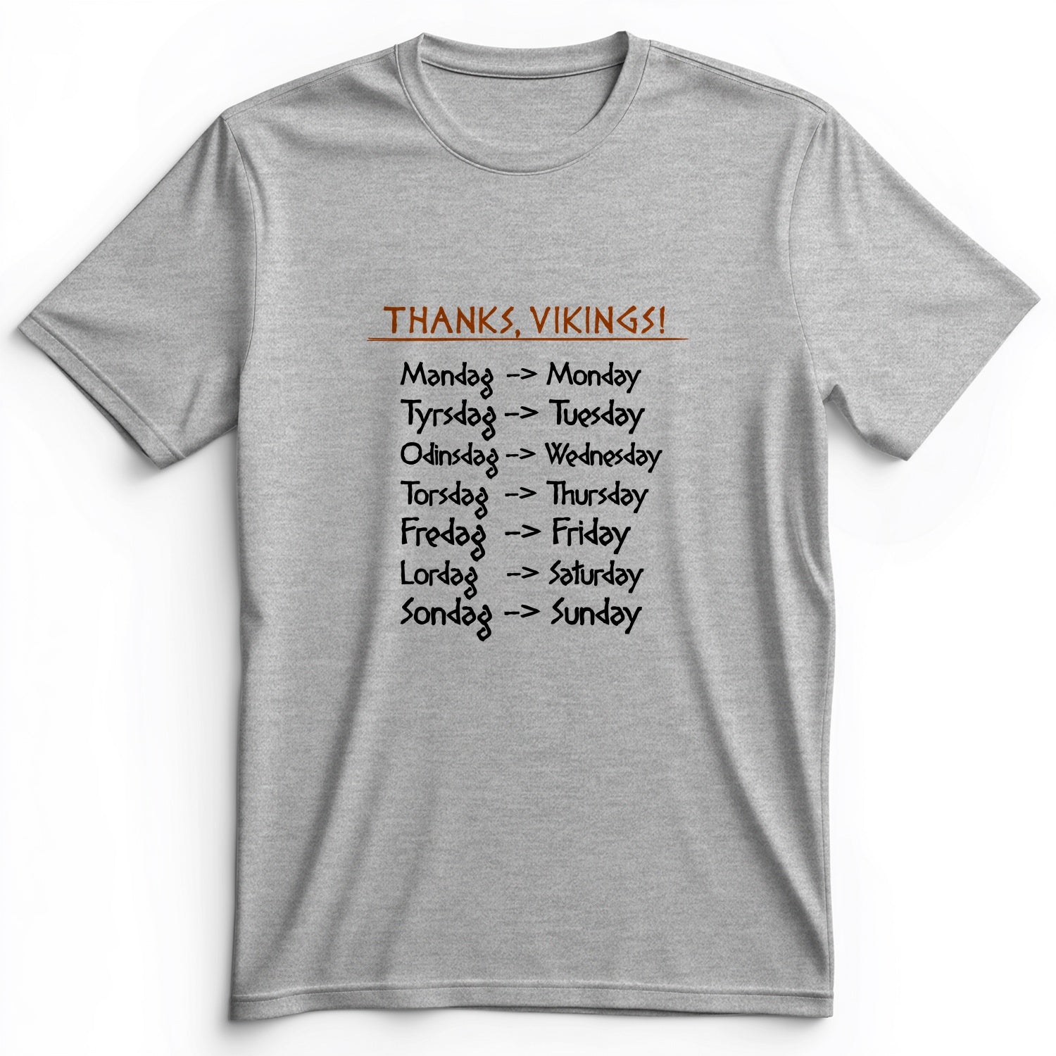 Nordic Gods Days Of The Week Premium Tee
