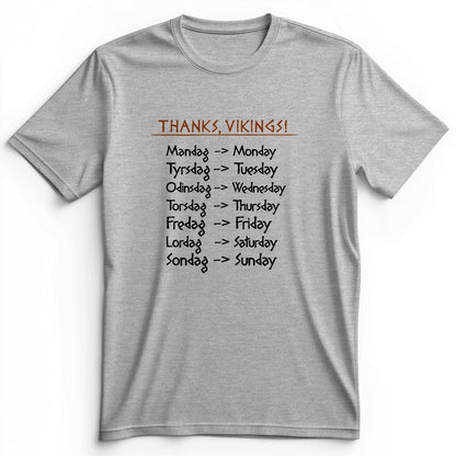 Nordic Gods Days Of The Week Premium Tee