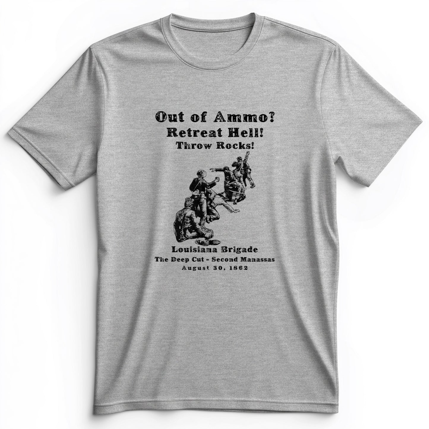 Out Of Ammo Throw Rocks Premium Tee