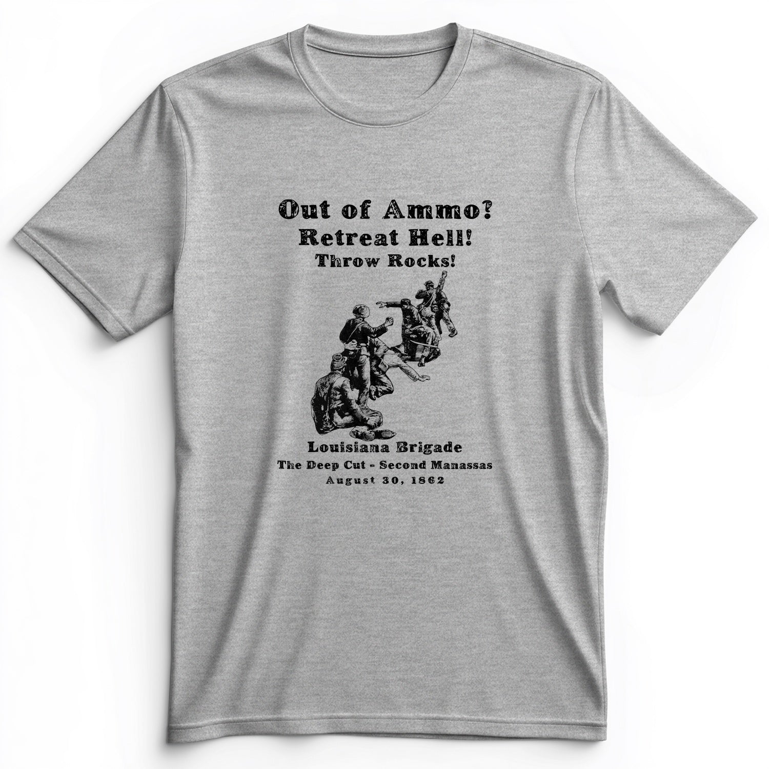 Out Of Ammo Throw Rocks Premium Tee