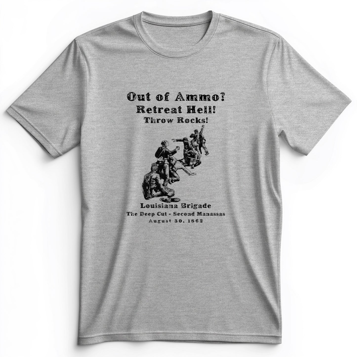 Out Of Ammo Throw Rocks Premium Tee