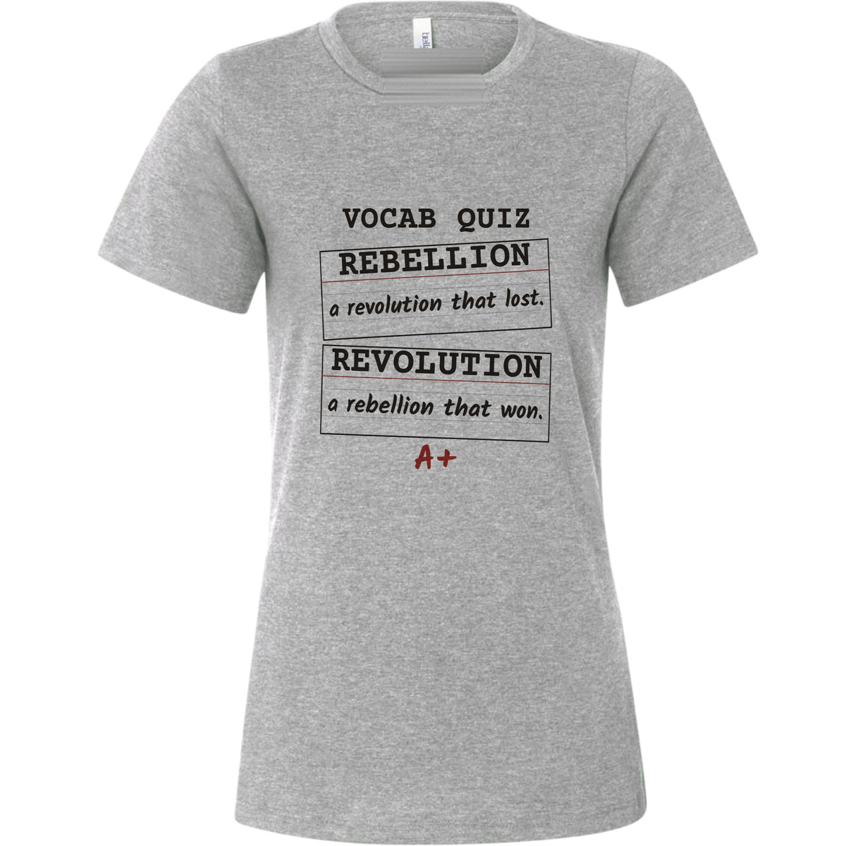 Rebellion Vs Revolution Flash Cards Women's T-Shirt