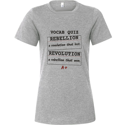 Rebellion Vs Revolution Flash Cards Women's T-Shirt