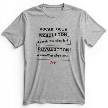 Rebellion Vs Revolution Flash Cards Premium Tee