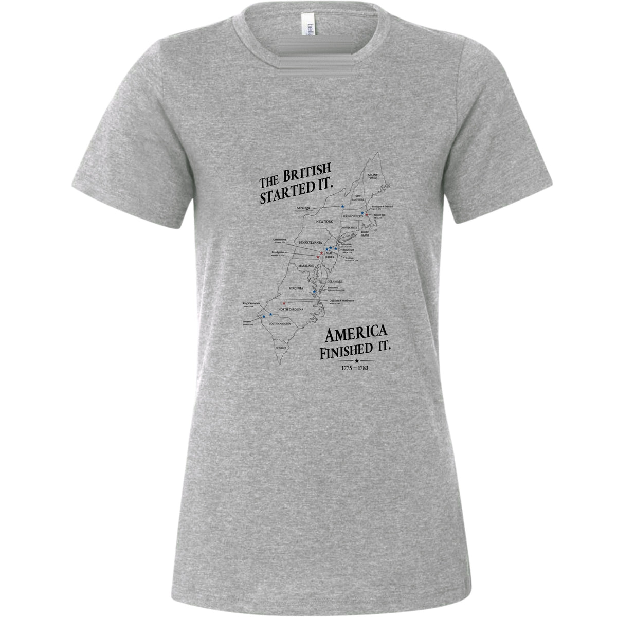 Revolutionary War Map Women's T-Shirt