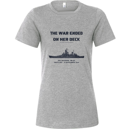 The War Ended On Her Deck Women's T-Shirt