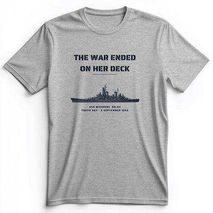 The War Ended On Her Deck Premium Tee