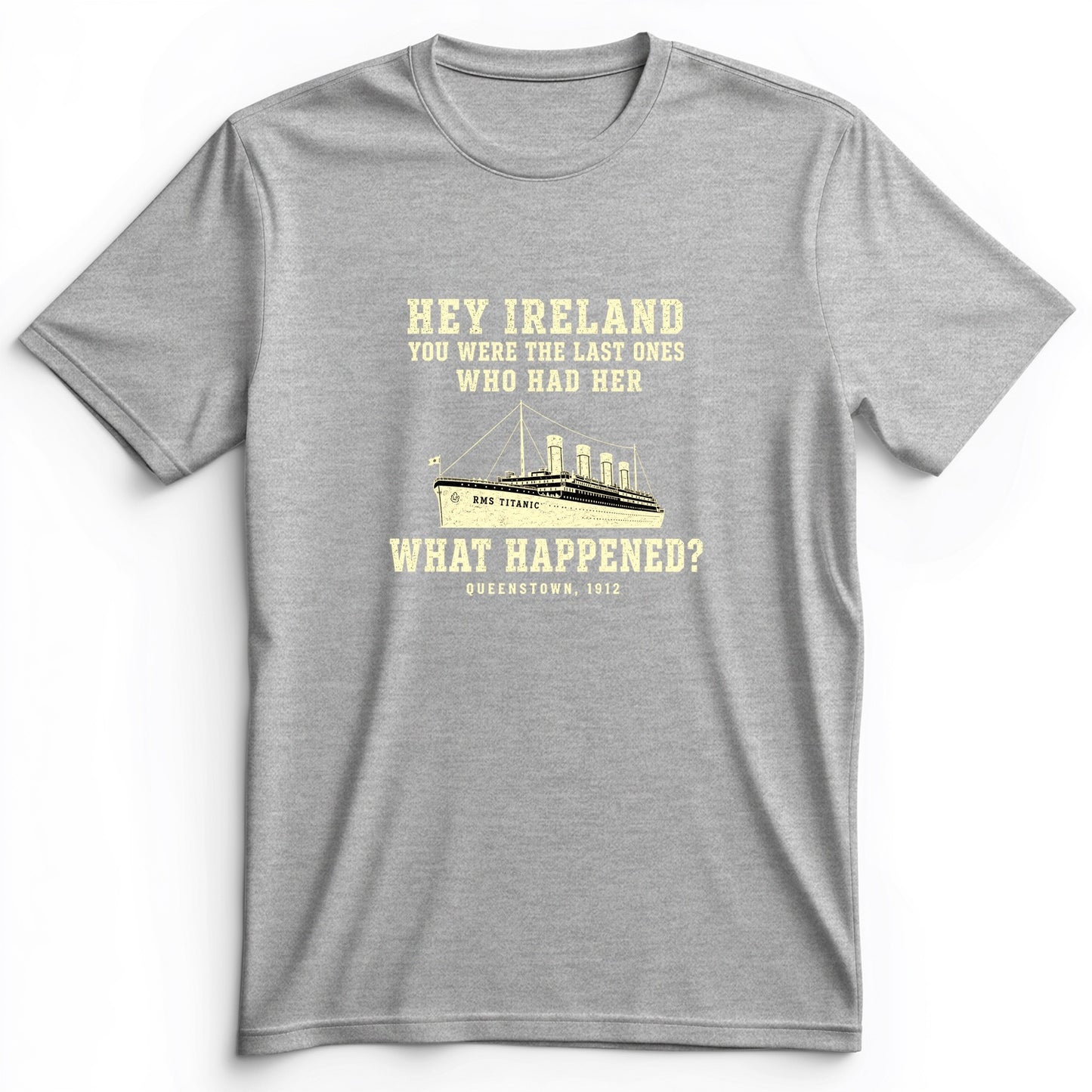 Titanic What Happened Queenstown 1912 Premium Tee