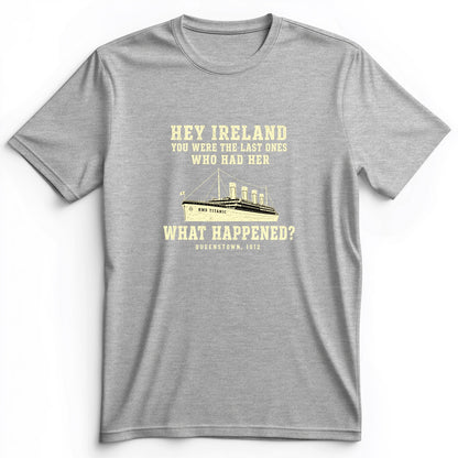 Titanic What Happened Queenstown 1912 Premium Tee