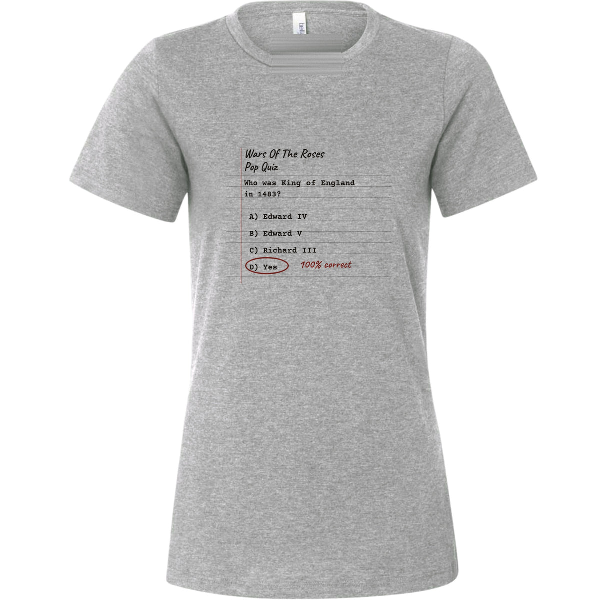 Wars Of The Roses Pop Quiz Women's T-Shirt