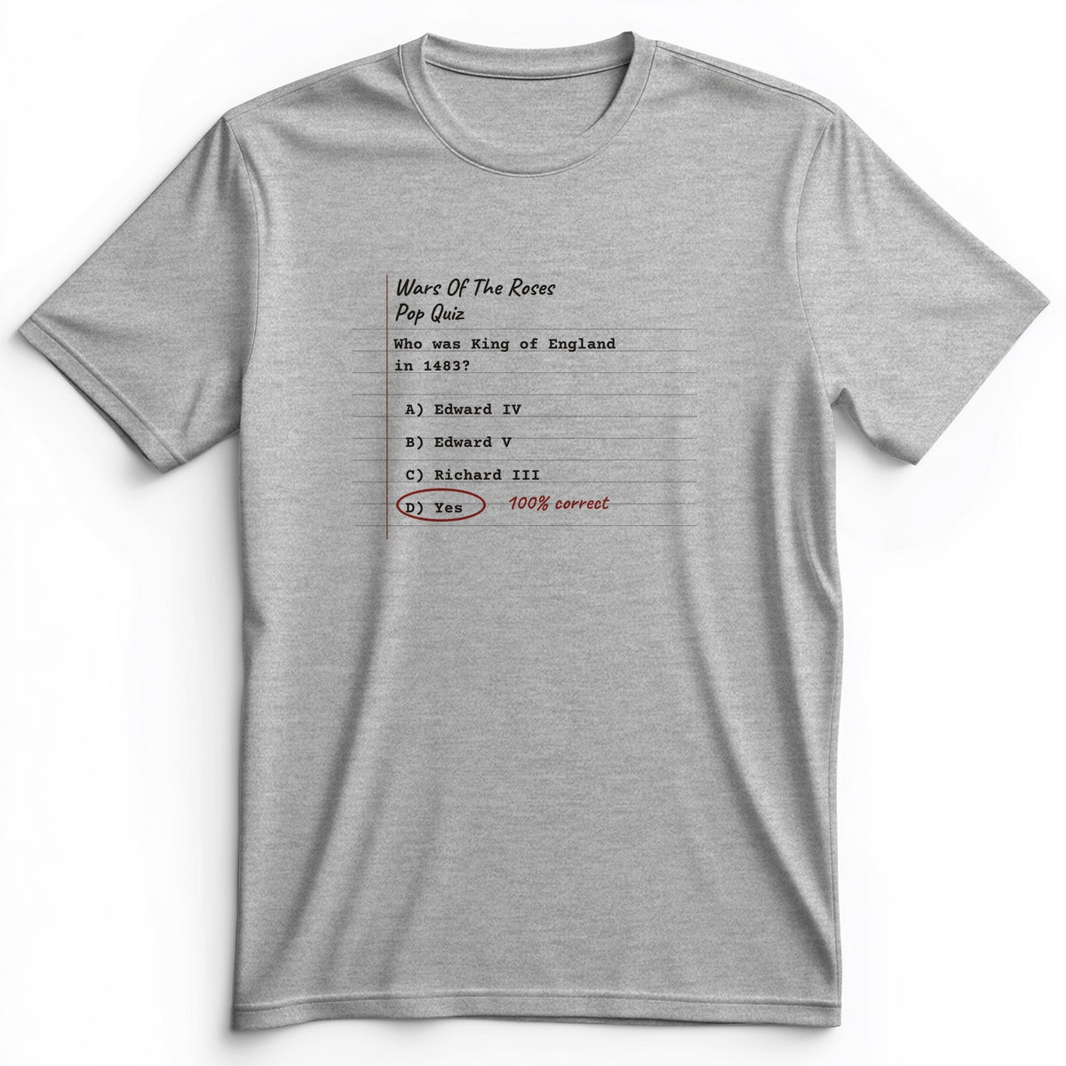 Wars Of The Roses Pop Quiz Premium Tee