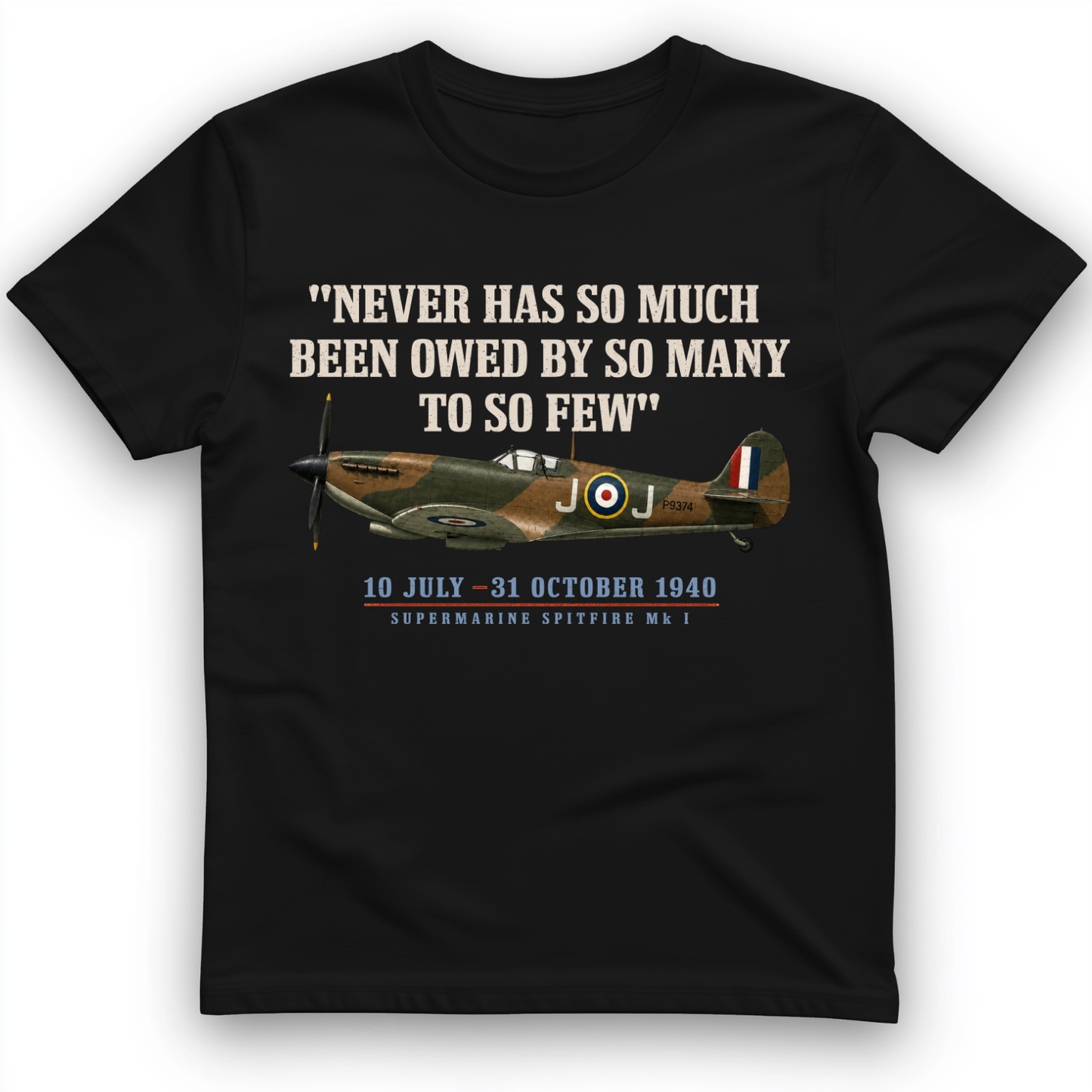 Spitfire T-Shirt Black / S