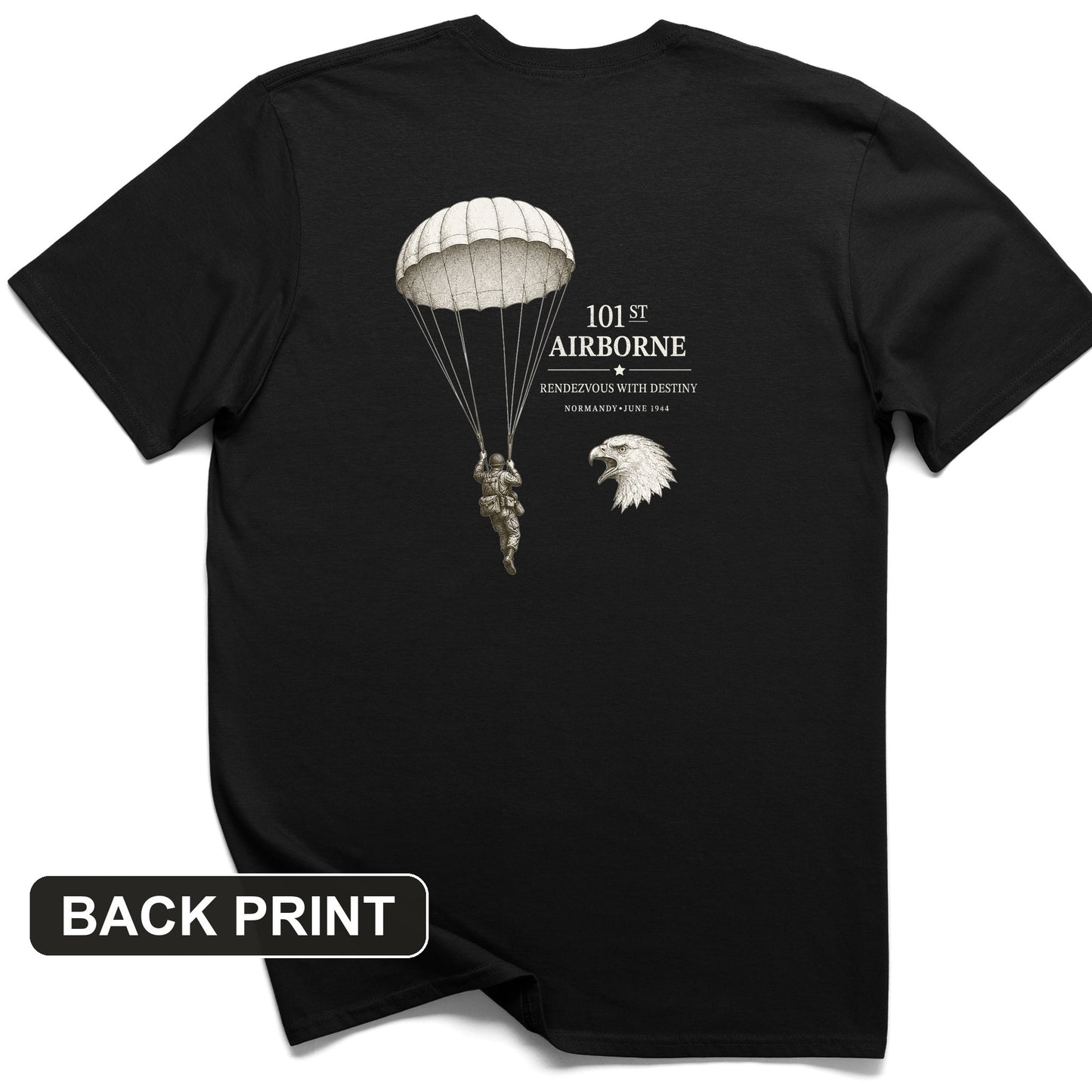 101st Airborne Back Print T-Shirt