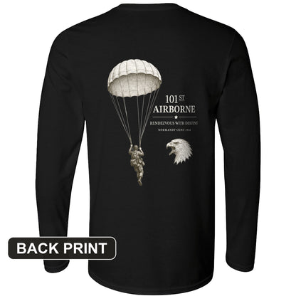 101st Airborne Back Print Long Sleeve T-Shirt