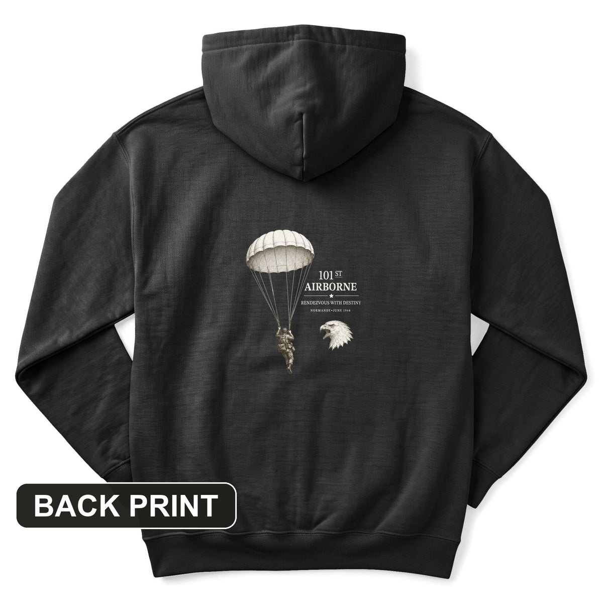 101st Airborne Back Print Hoodie