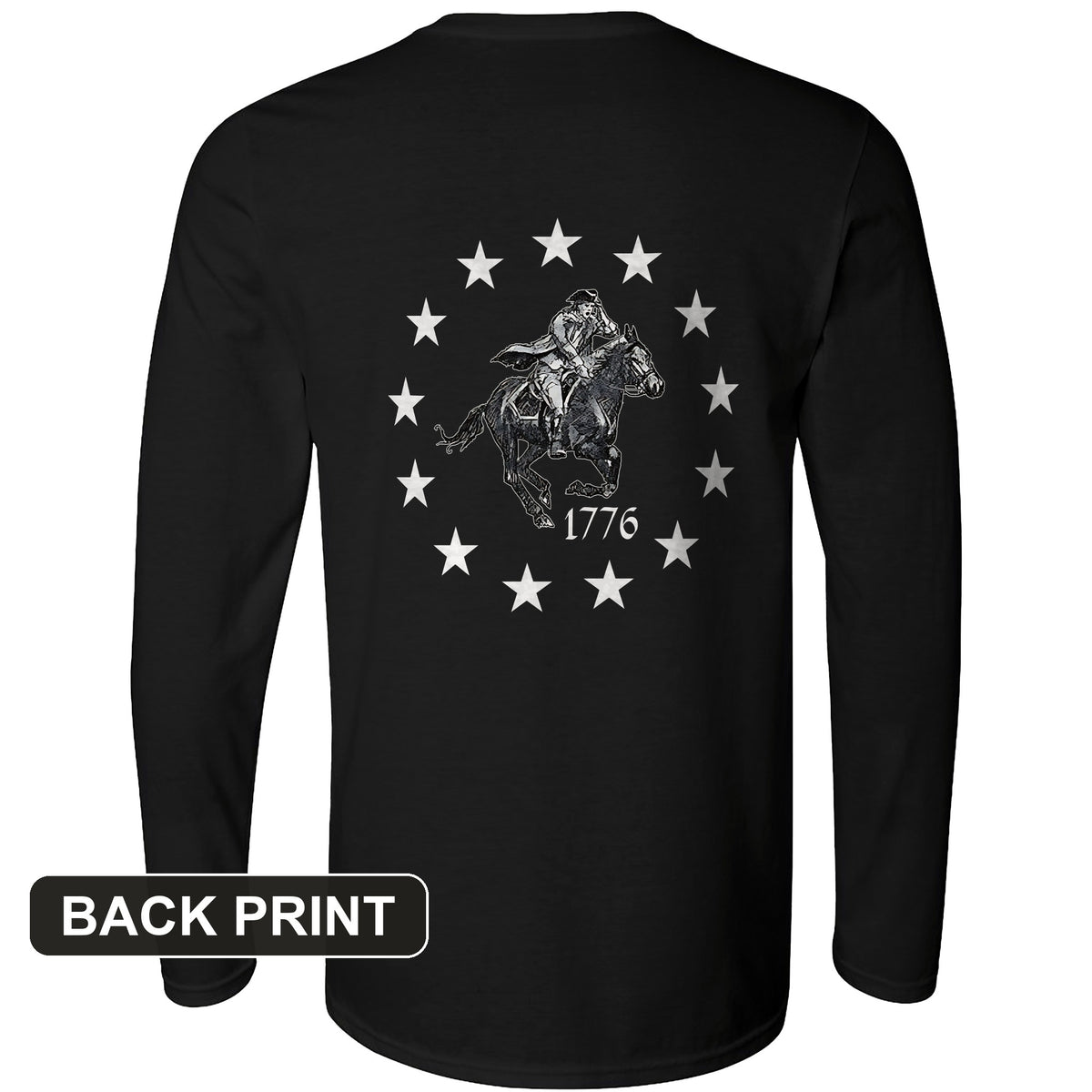 1776 Back Print Long Sleeve T-Shirt