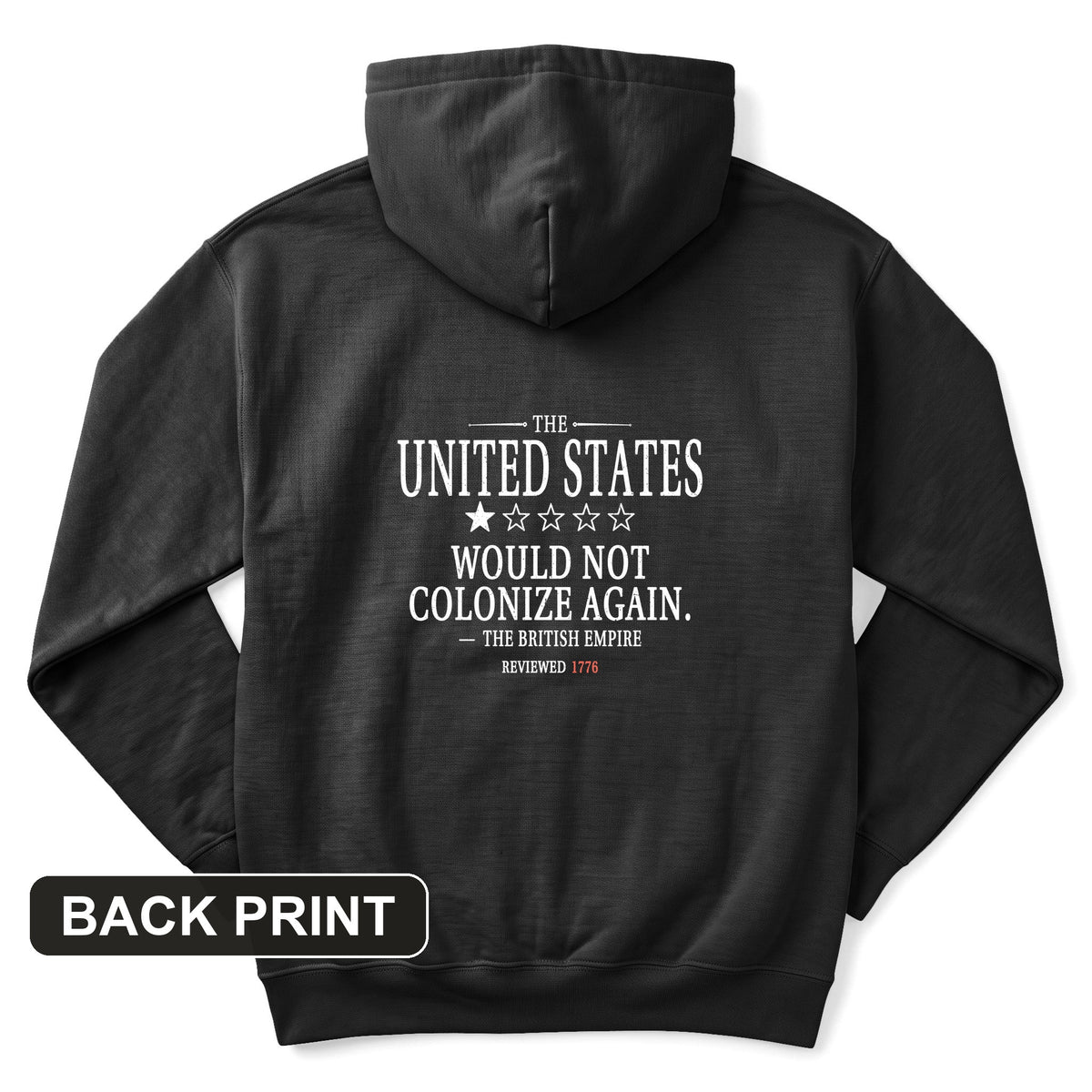 1 Star US Back Print Hoodie