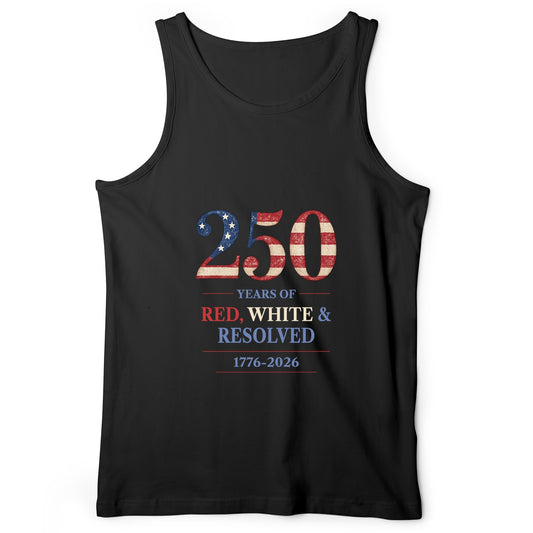 250 Red White and Resolved Tank Top