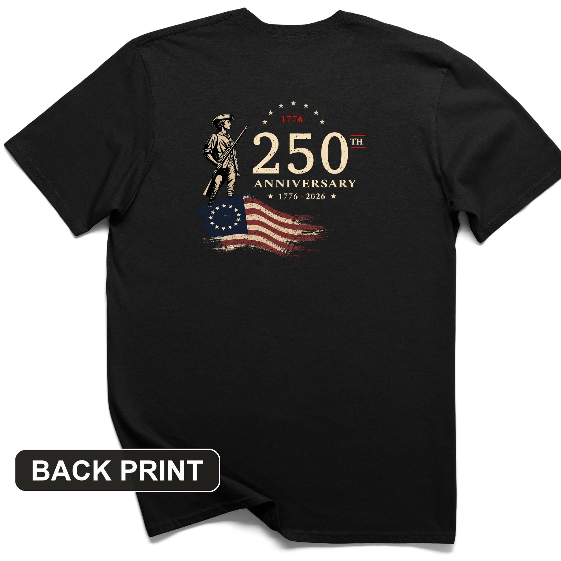 250th Anniversary Soldier Back Print T-Shirt