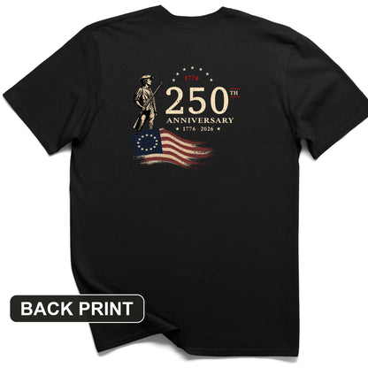 250th Anniversary Soldier Back Print T-Shirt