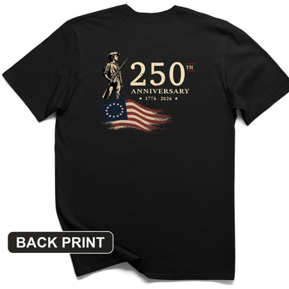 250th Anniversary Soldier Back Print T-Shirt