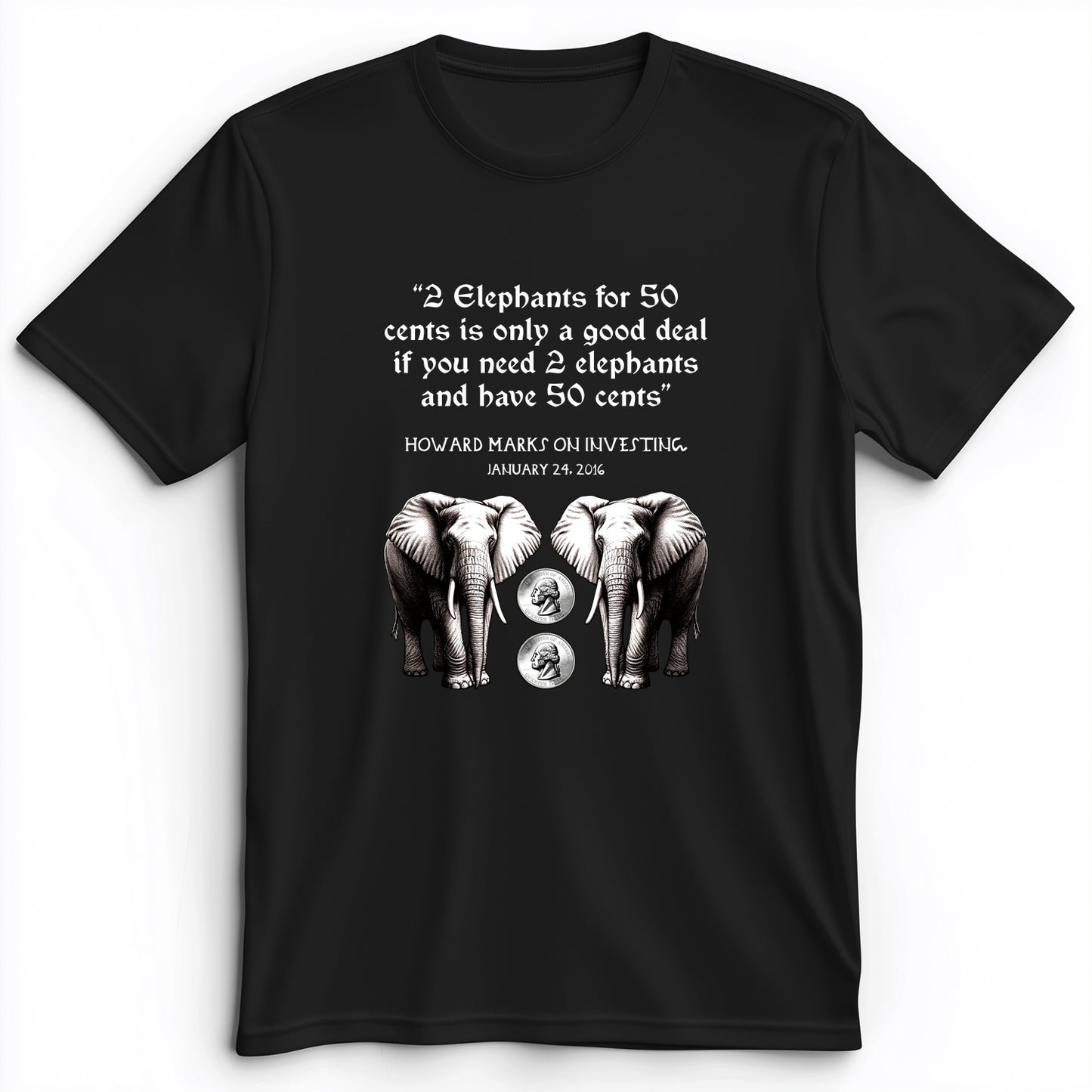 2 Elephants for 50 Cents Premium Tee