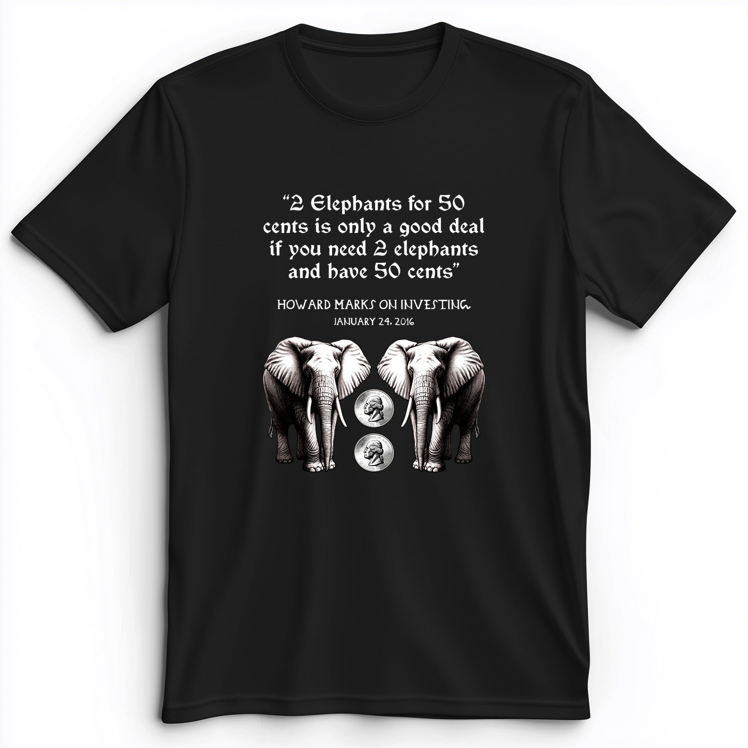 2 Elephants for 50 Cents Premium Tee