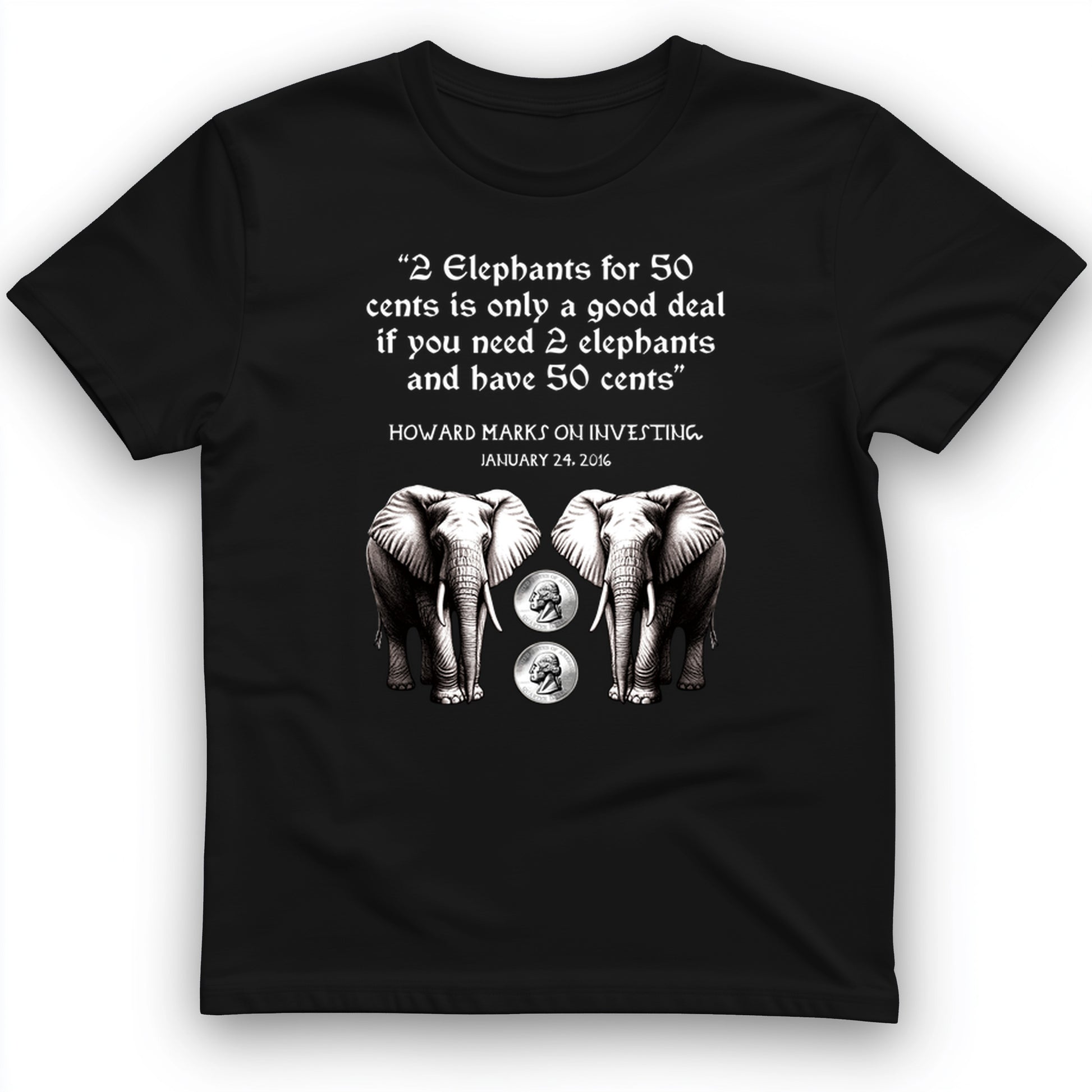 2 Elephants for 50 Cents T-Shirt