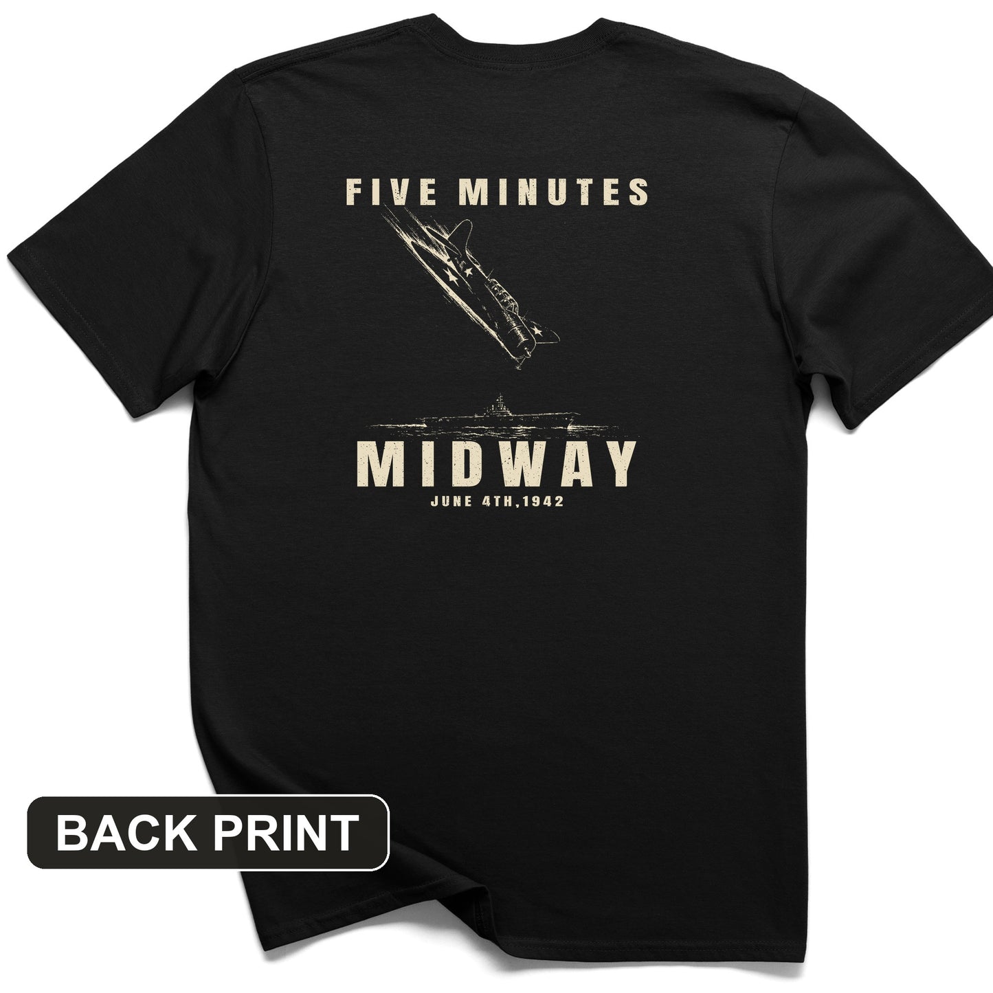 5 Minutes Midway Back Print T-Shirt