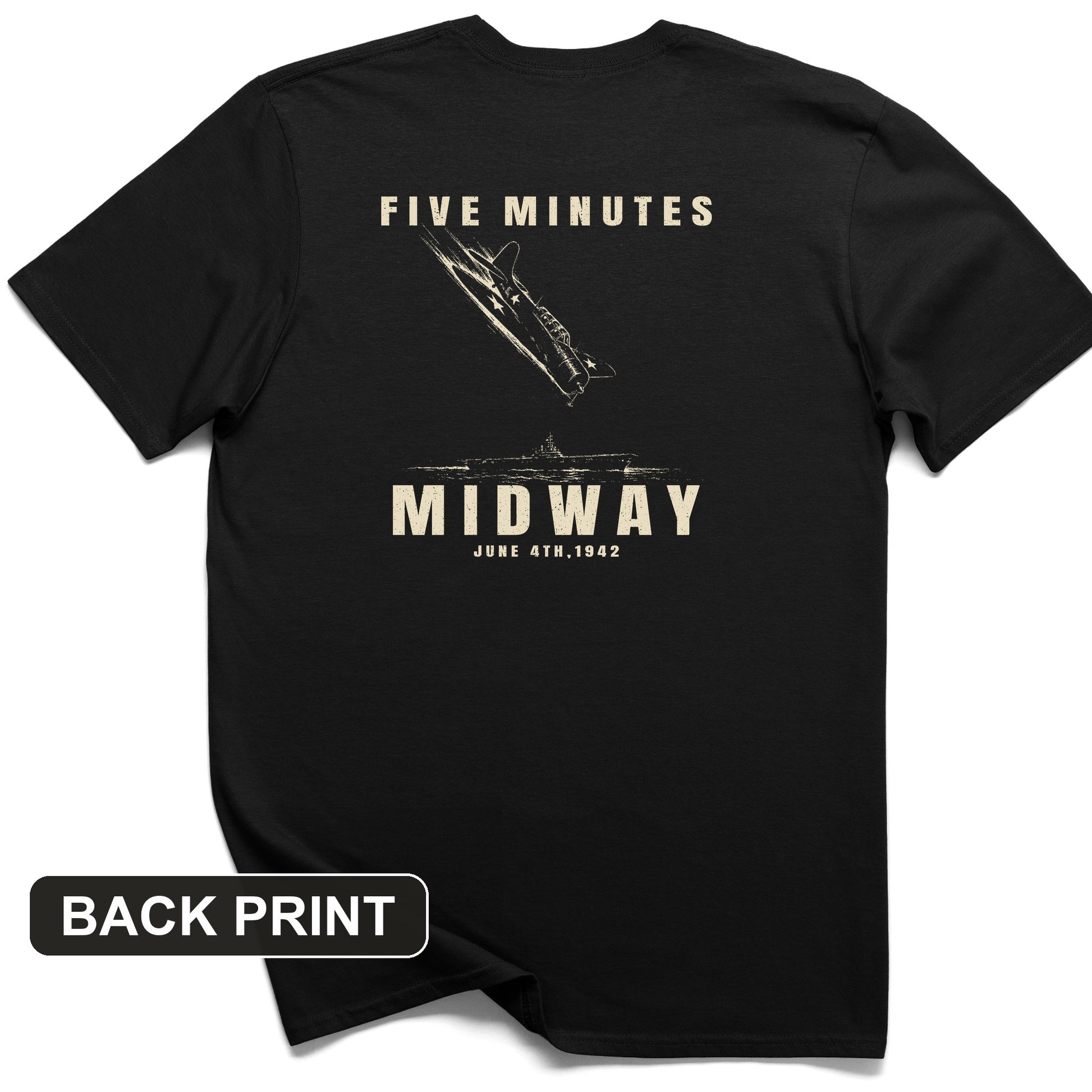 5 Minutes Midway Back Print T-Shirt