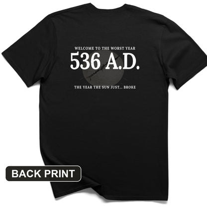 536 AD Back Print T-Shirt