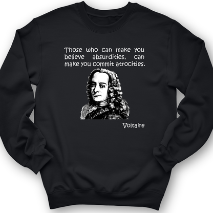 Voltaire Absurdities Crewneck