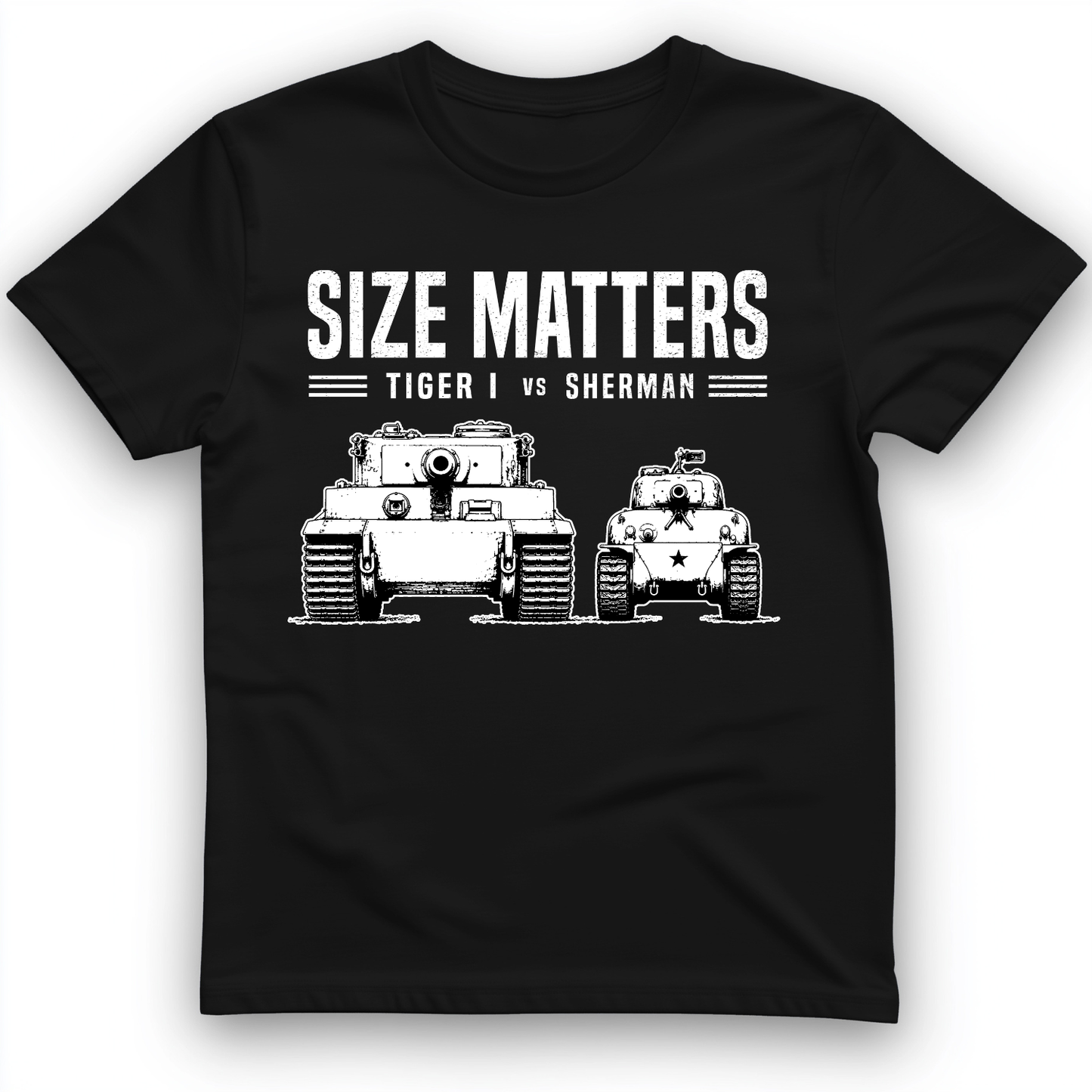 Tiger vs Sherman T-Shirt Black / S