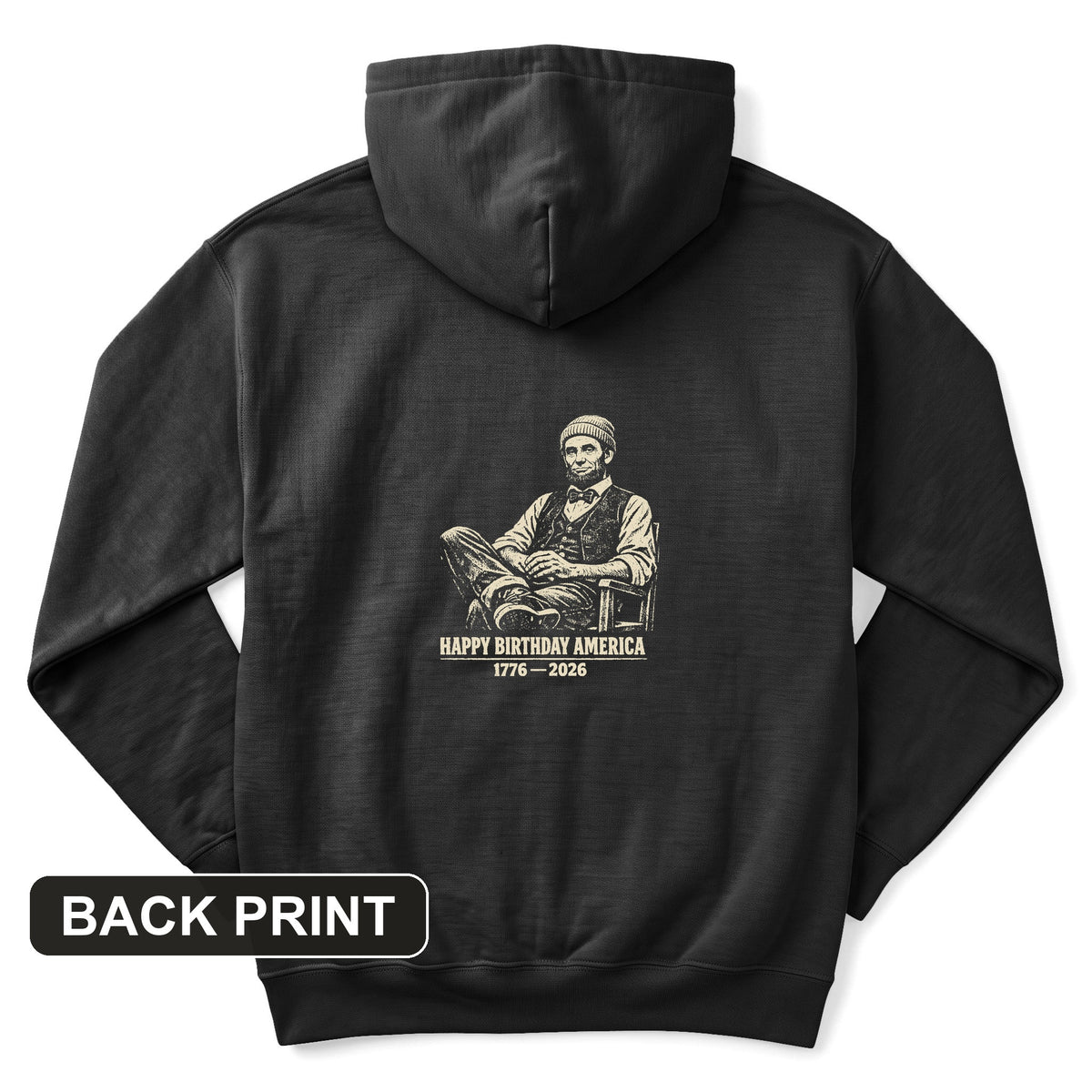 Abe Beanie Back Print Hoodie