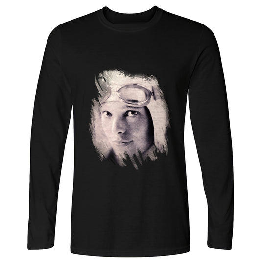 Amelia Earhart Portrait Long Sleeve T-Shirt